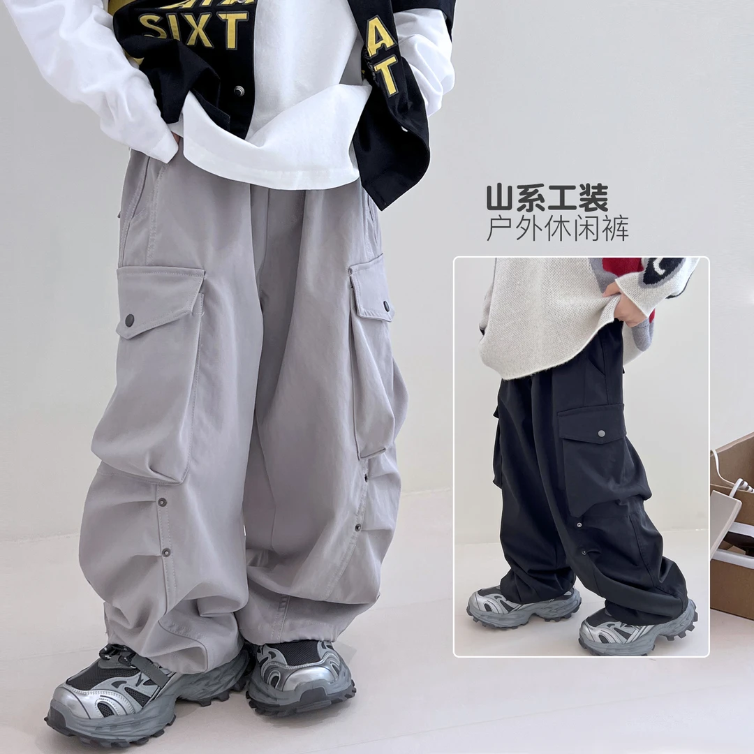 9.22号新品 裤子秋季2025新款 儿童口袋山系工装裤潮牌5081752O5