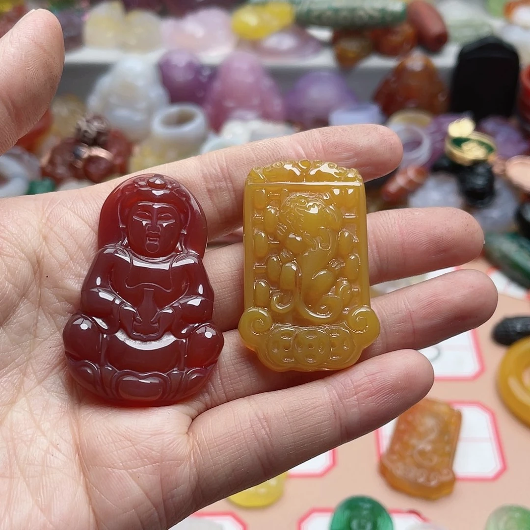 玛瑙/玉髓颈饰合金卡****搭