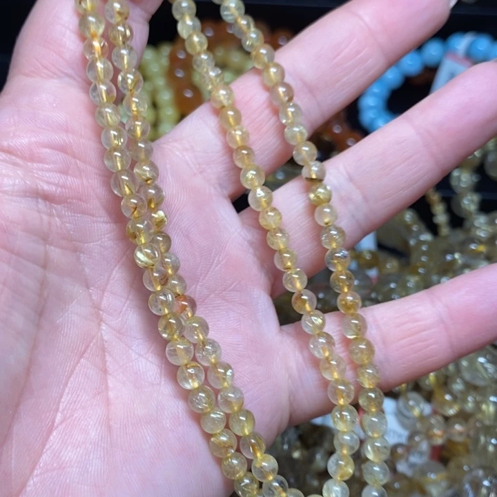 水晶未镶嵌手链天然钛晶