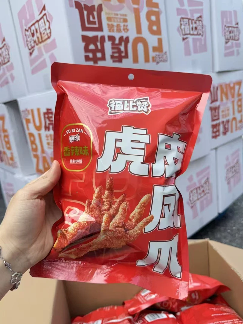 福比赞虎皮凤爪香辣味辣卤味即食解馋小零食办公室深夜必备