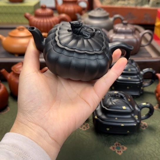 阿***忠紫砂茶壶禅墩文螭