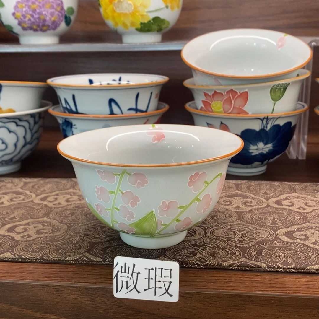 釉下彩老陶泥手工绘制