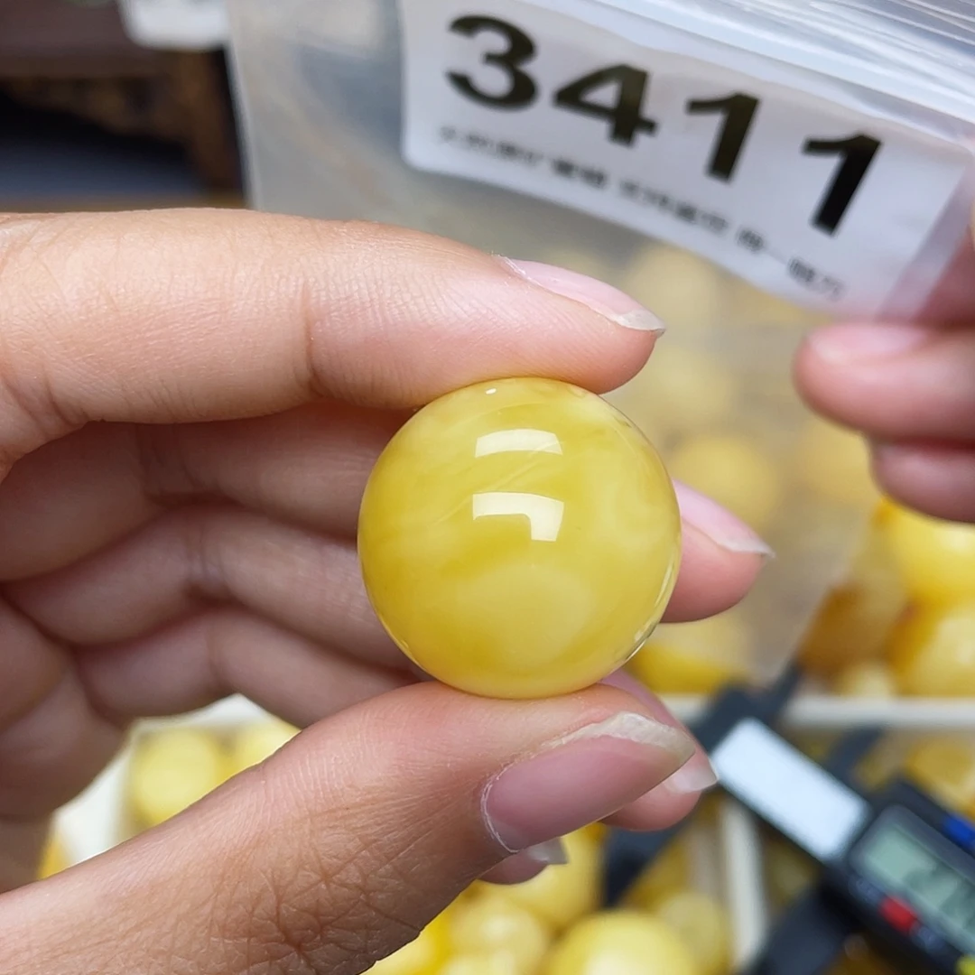 蜜蜡未镶嵌珠宝奇石21.4砂纹