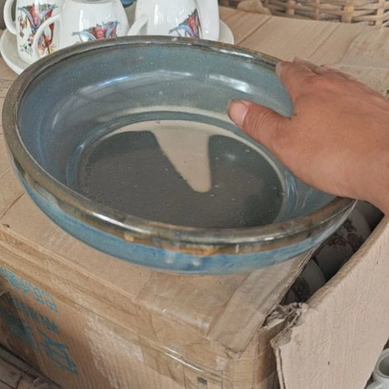 库存微瑕窑变汤盆一个