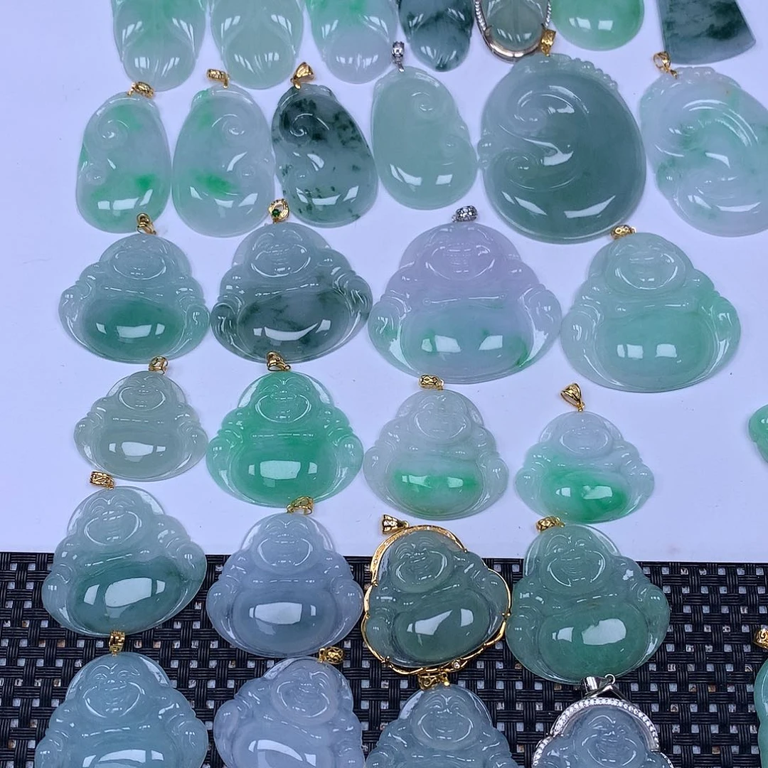 翡翠未镶嵌颈饰天然