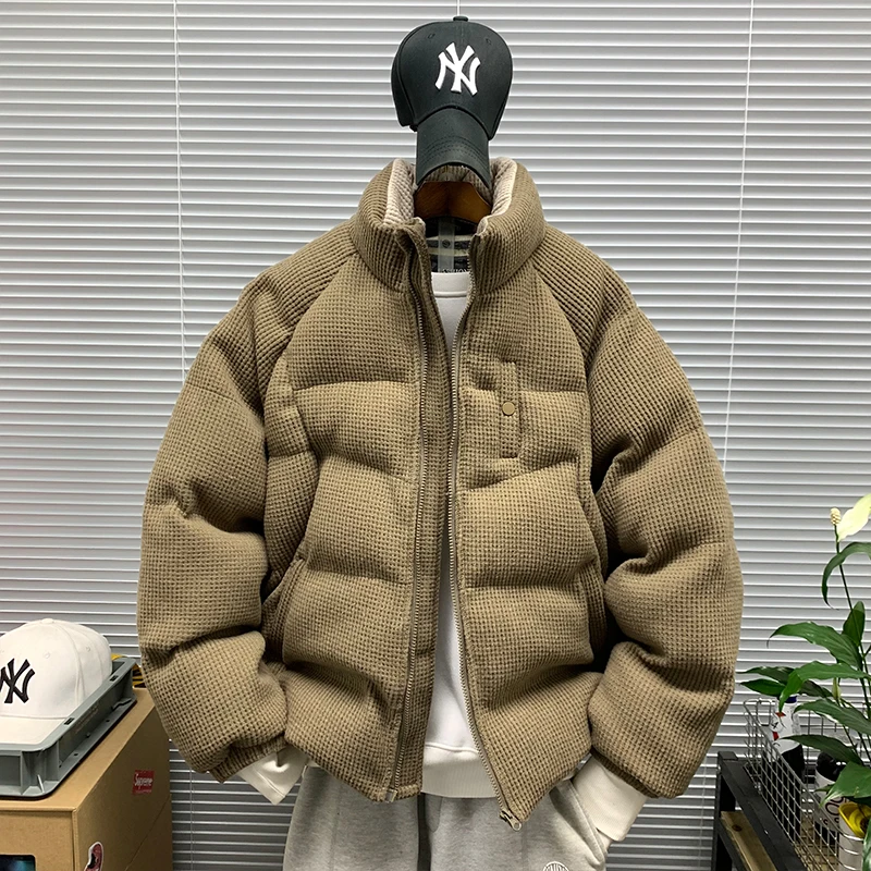 冬季新款高品质立领保暖棉衣外套男加厚保暖休闲潮牌百搭面包棉服