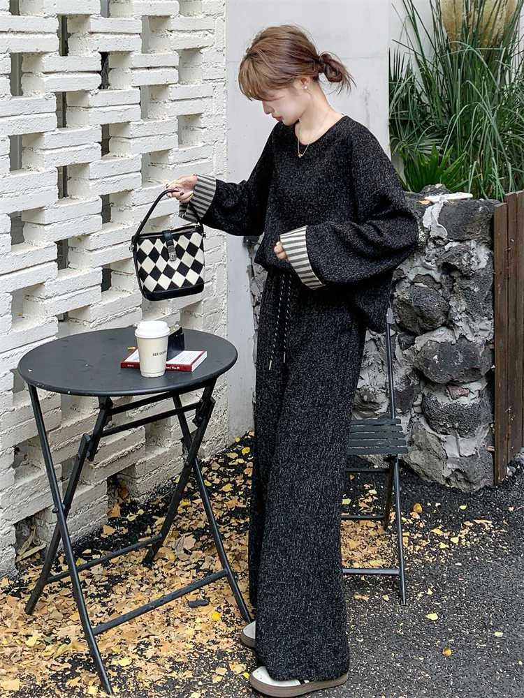 特大码300斤胖MM休闲网红卫衣女初秋休闲宽松阔腿裤炸街两件套装2