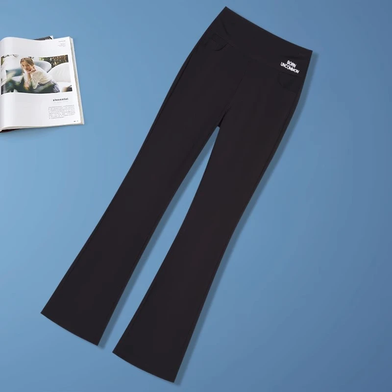 冰丝喇叭裤女夏季薄款2025新款爆款中年妈妈裤子九分西装微喇女裤