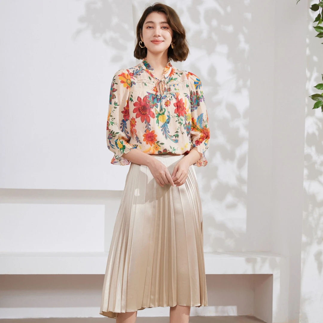 Gowani/乔万尼2025年新款半身裙商场同款网纱设计百搭EM2D829801