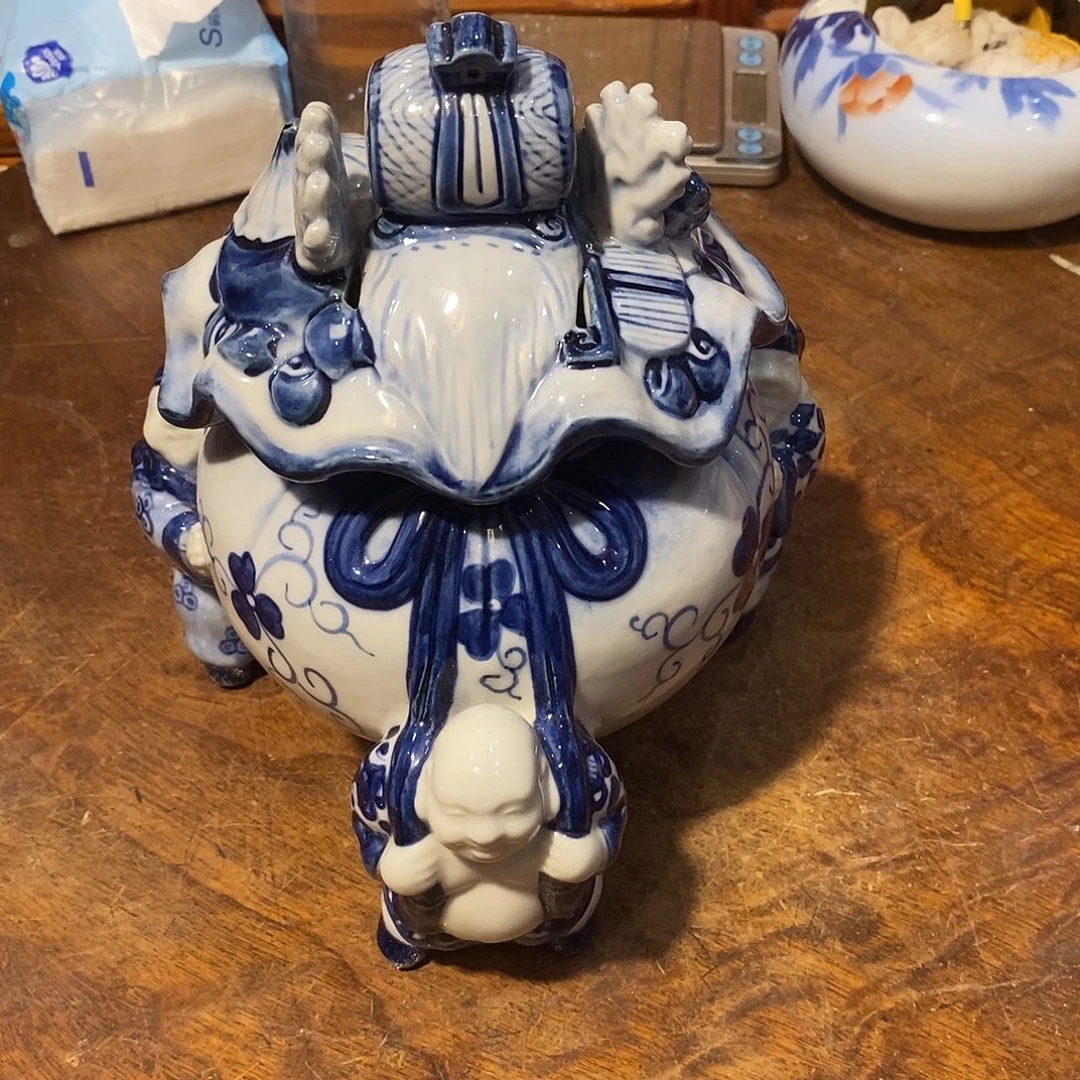 陶瓷小六古美术工艺品