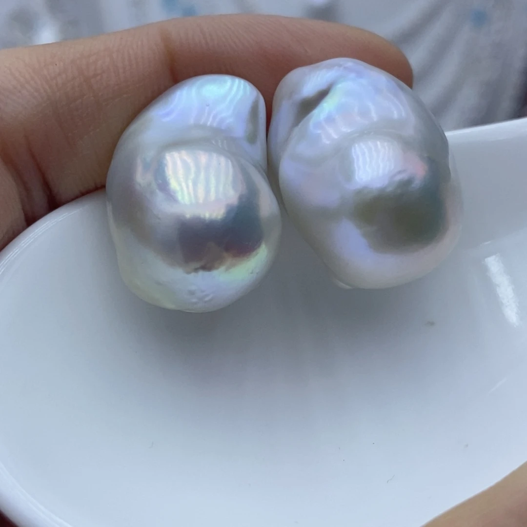 淡水珍珠耳饰银S925镶嵌