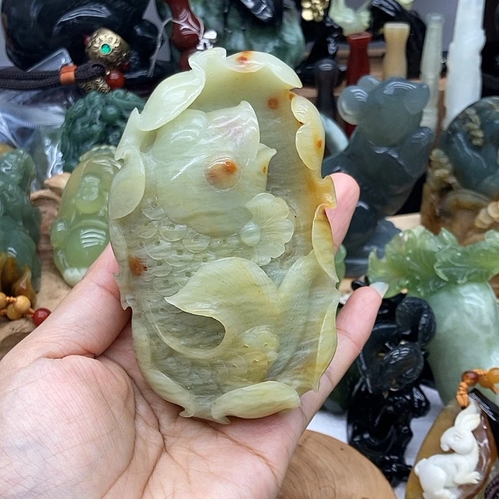 岫玉未镶嵌手把件