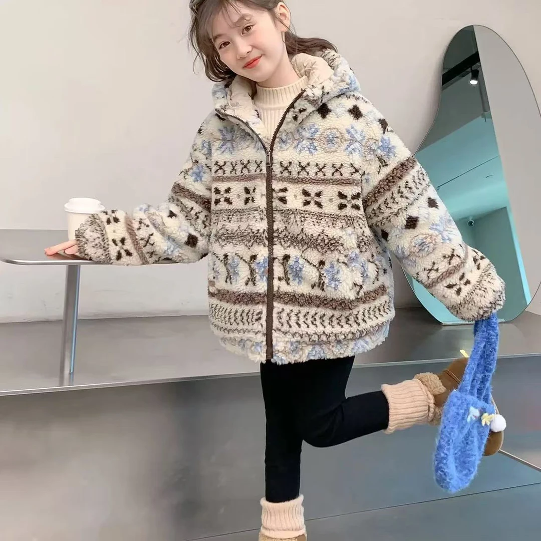 女童冬季兔兔毛毛加厚外套