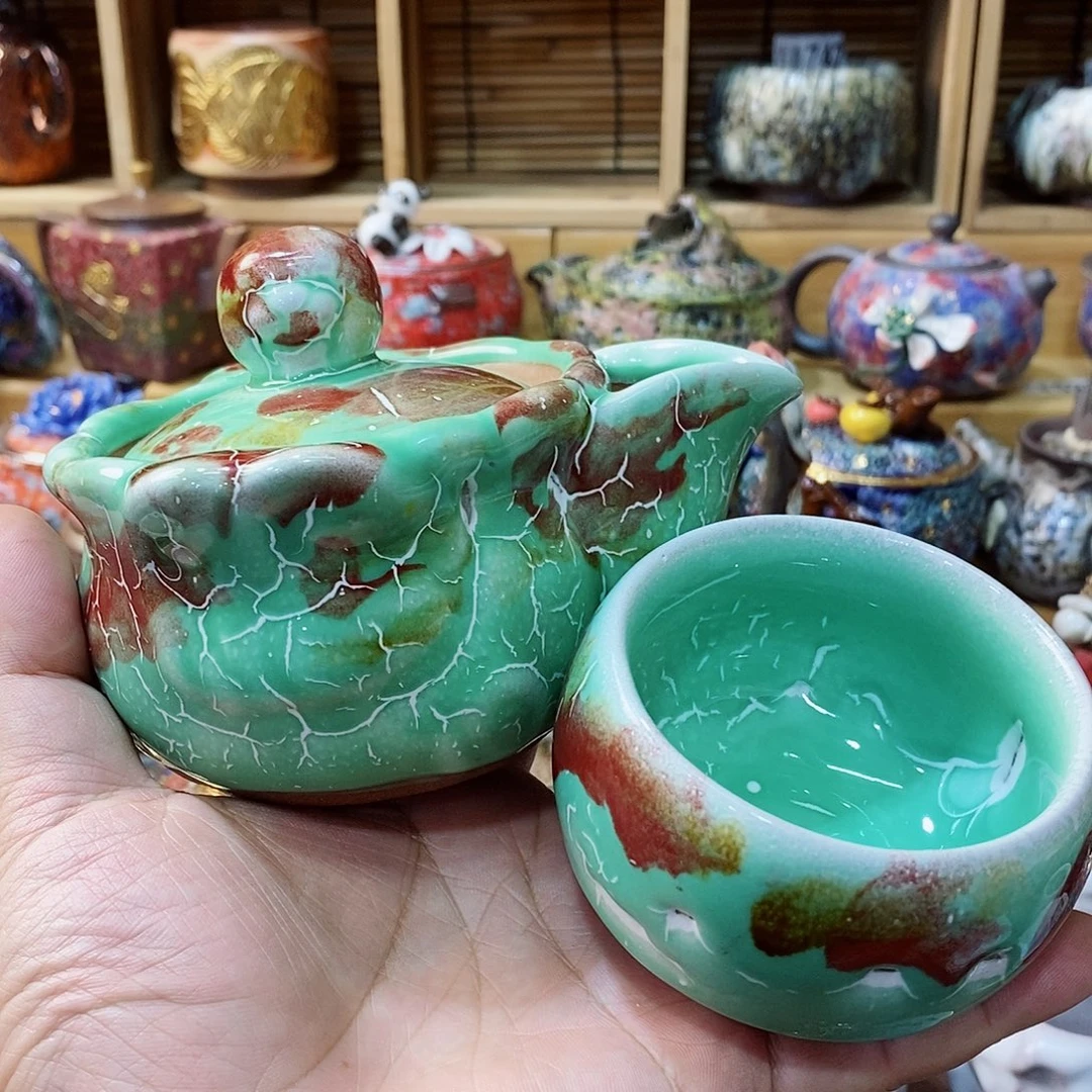 粗陶柴烧志野茶器