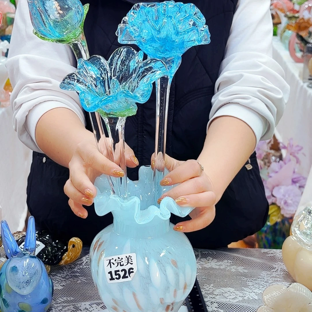 不完美琉璃花瓶花器艺术品