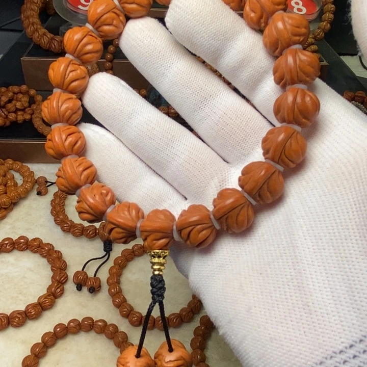 桃核手串秦岭龙纹桃核