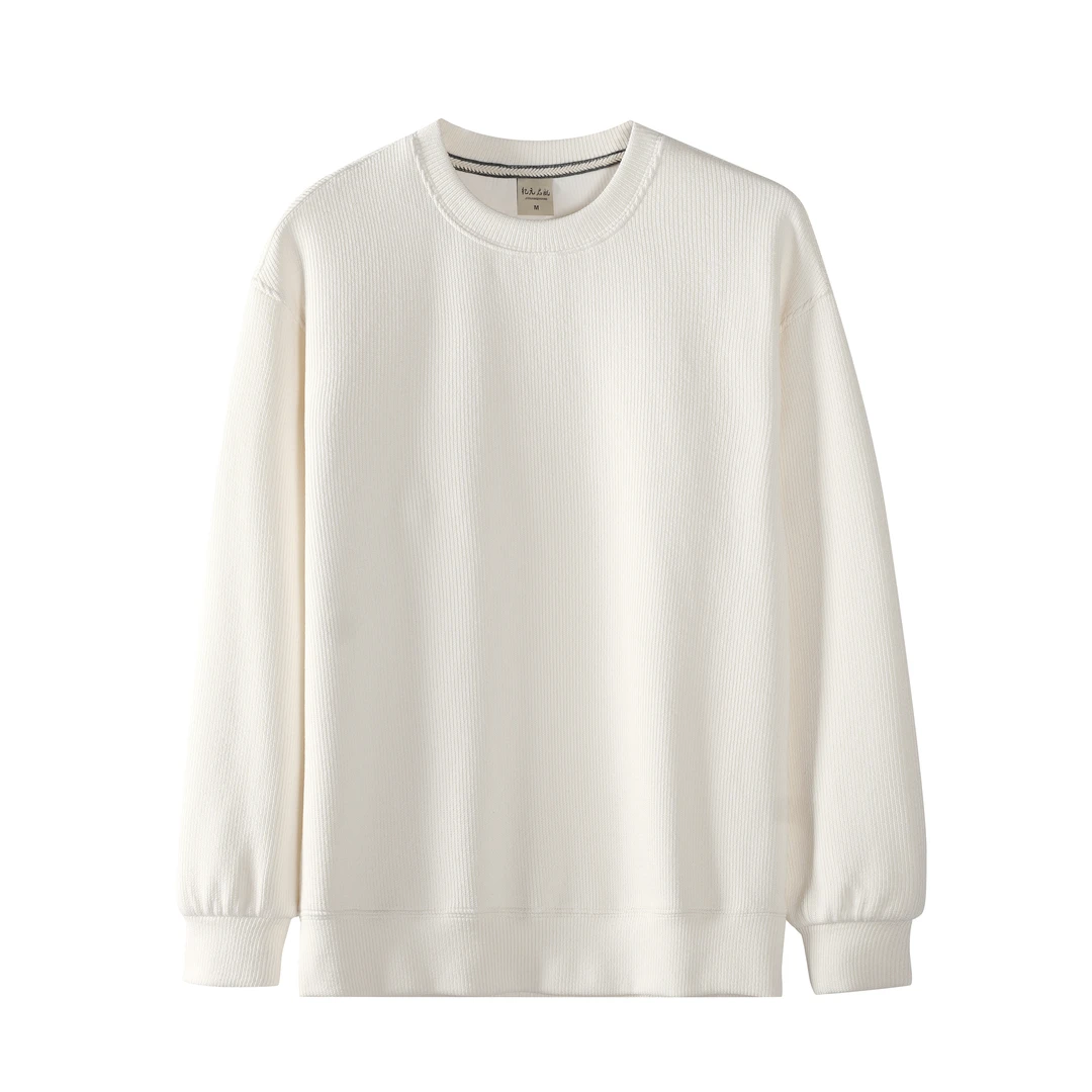 冬季重磅加厚针织衫男士圆领纯色时尚长袖休闲针织简约宽松上衣