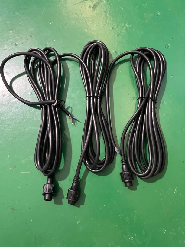 【发3条】太阳能灯户外防水线双针头螺母0.5国标纯铜2.7m一条