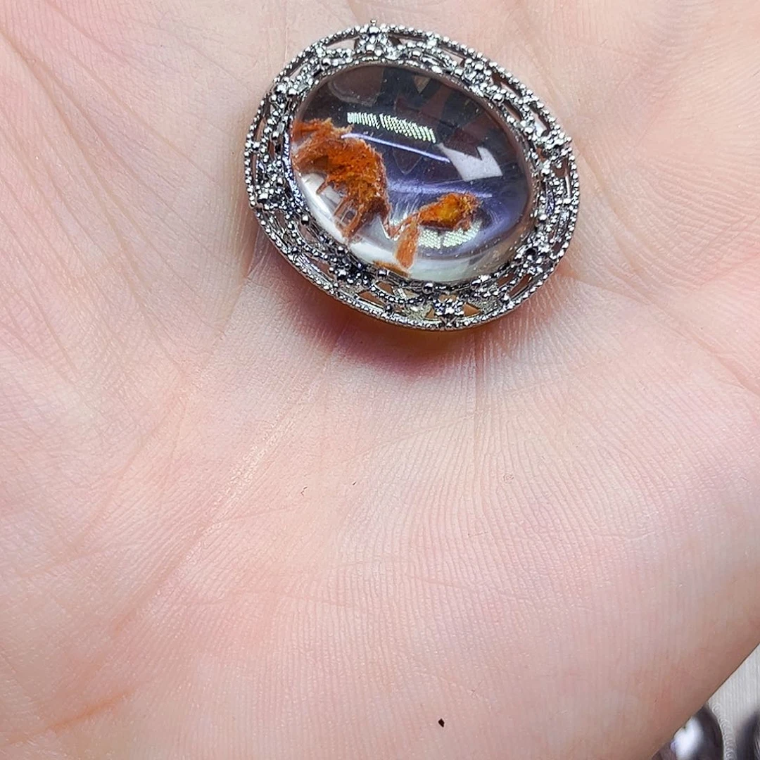 水晶戒指银S800镀金镶嵌P****r