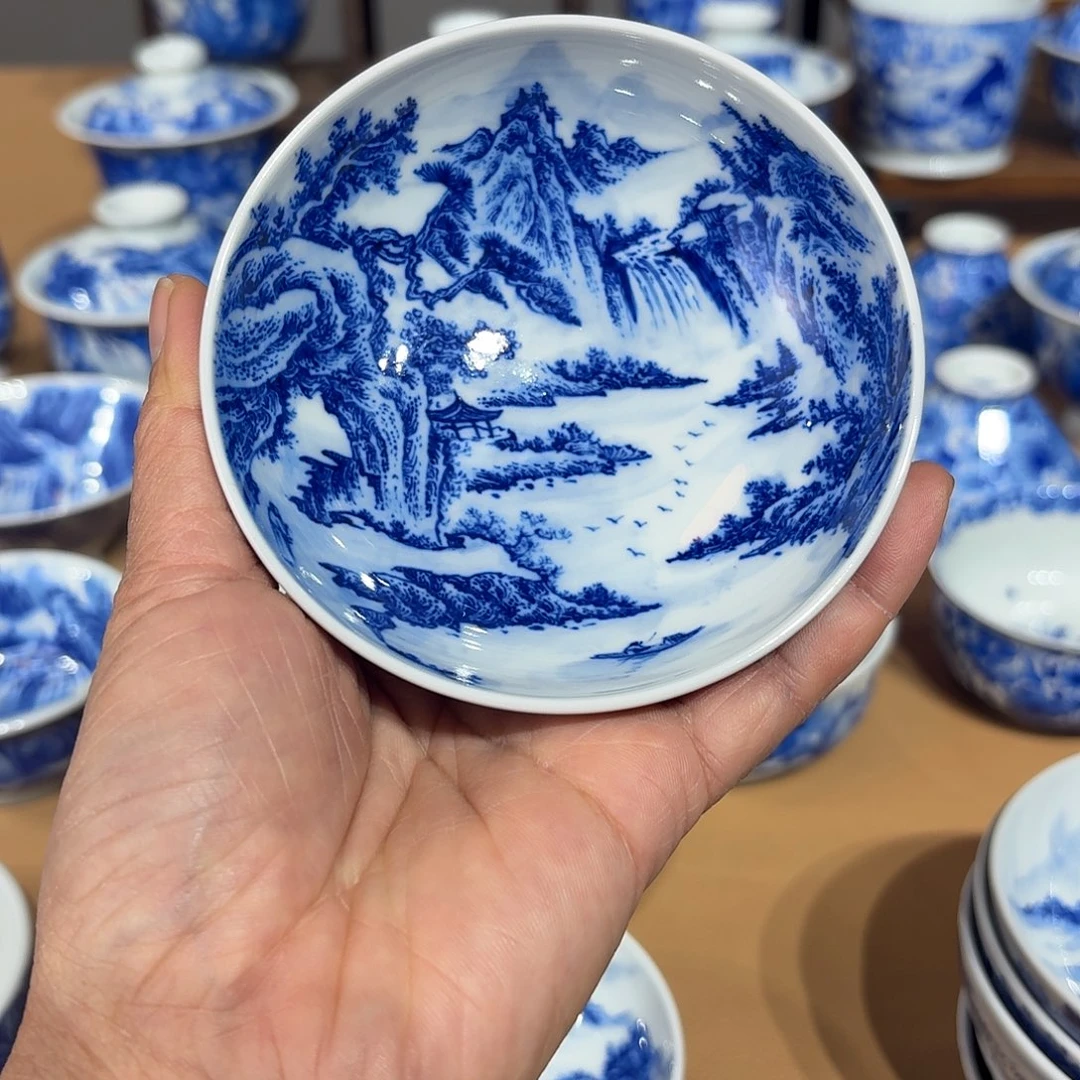 三***0景德镇纯手绘普洱杯