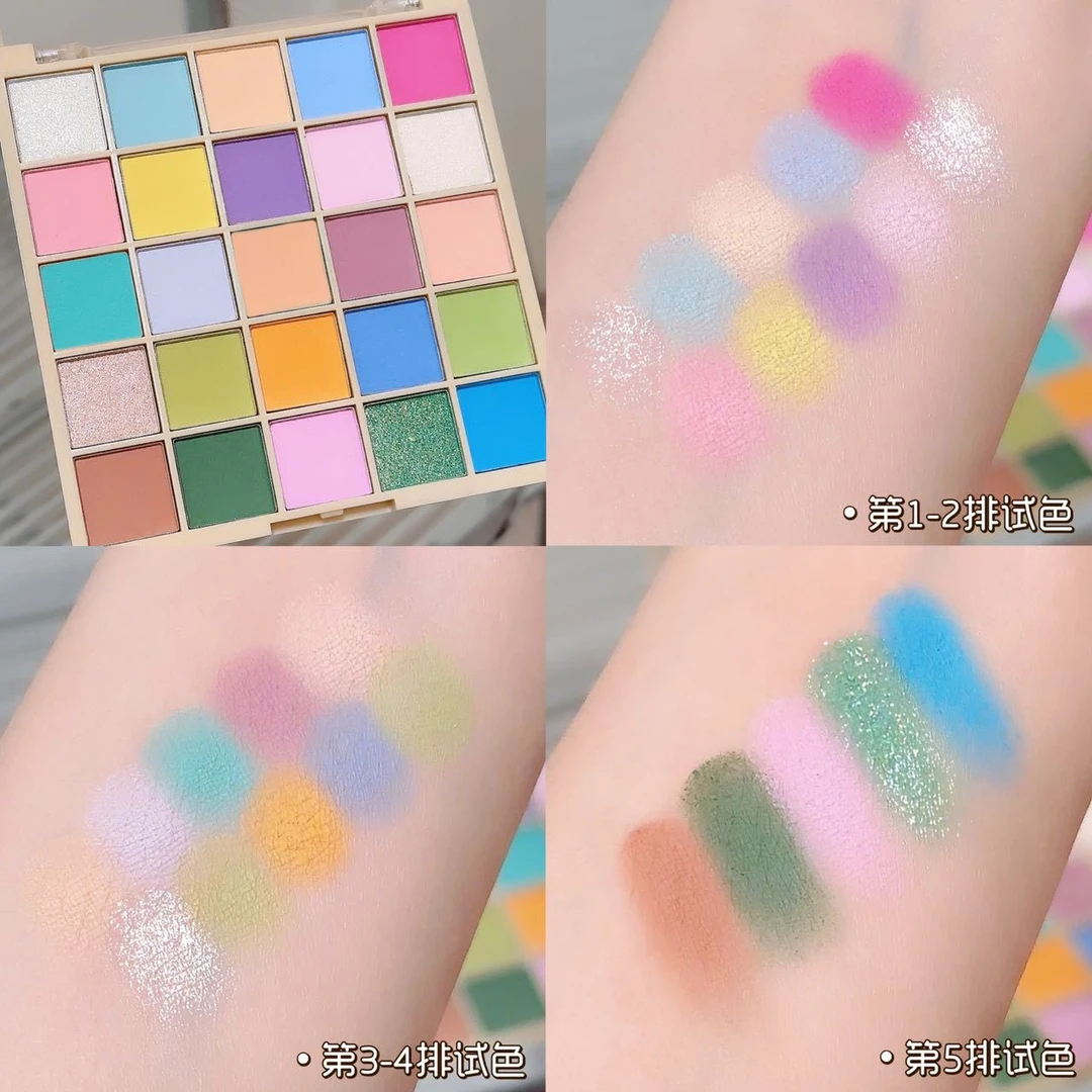 马卡龙25色眼影盘多巴胺少女COS舞台演出化妆刷推荐彩妆盘
