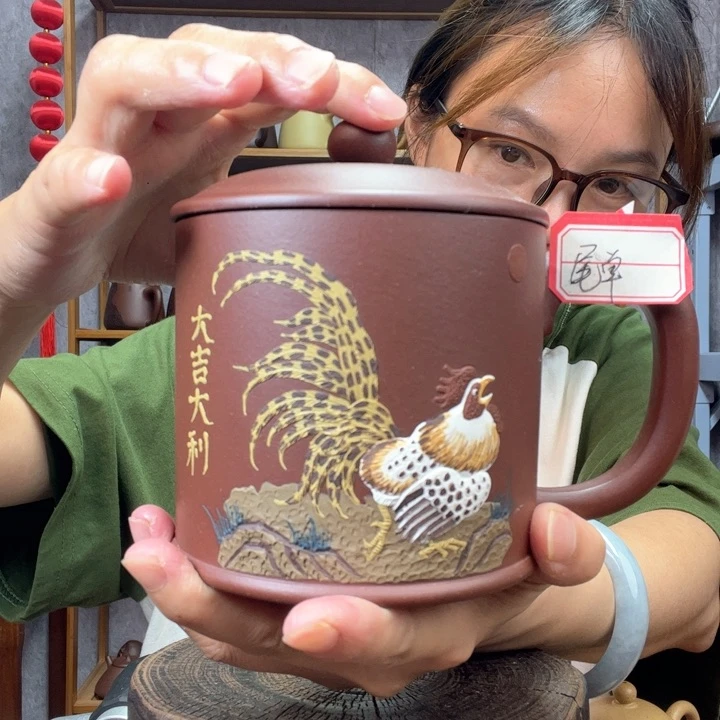 茶杯紫砂原矿紫砂杯