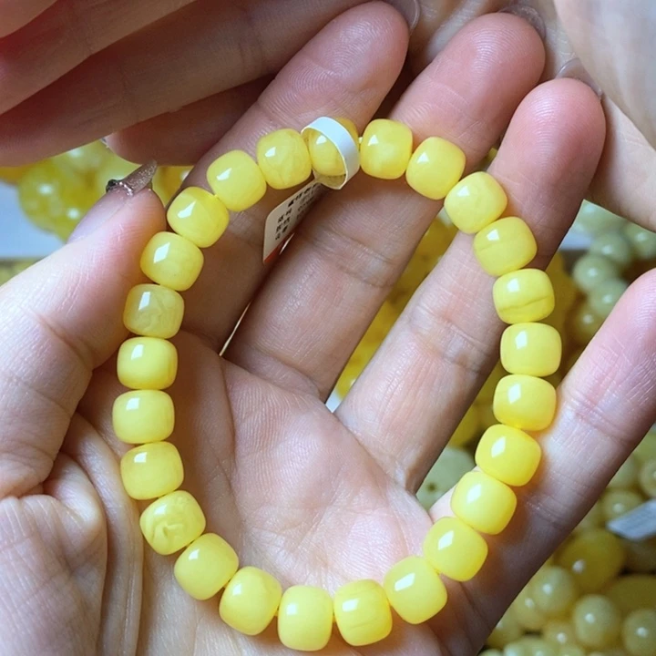 琥珀未镶嵌手链天然无优化琥珀蜜蜡