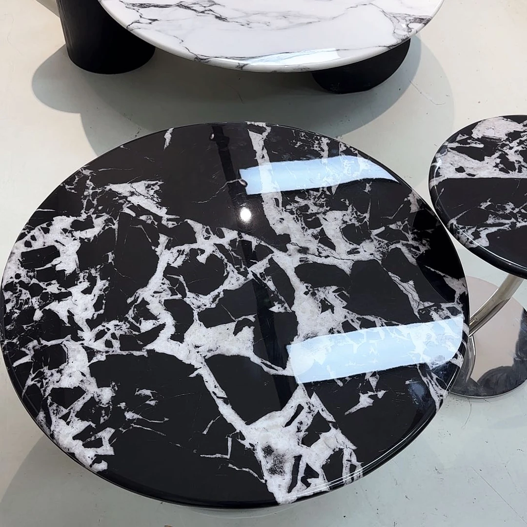 大理石小飞碟茶几单个 运费自理