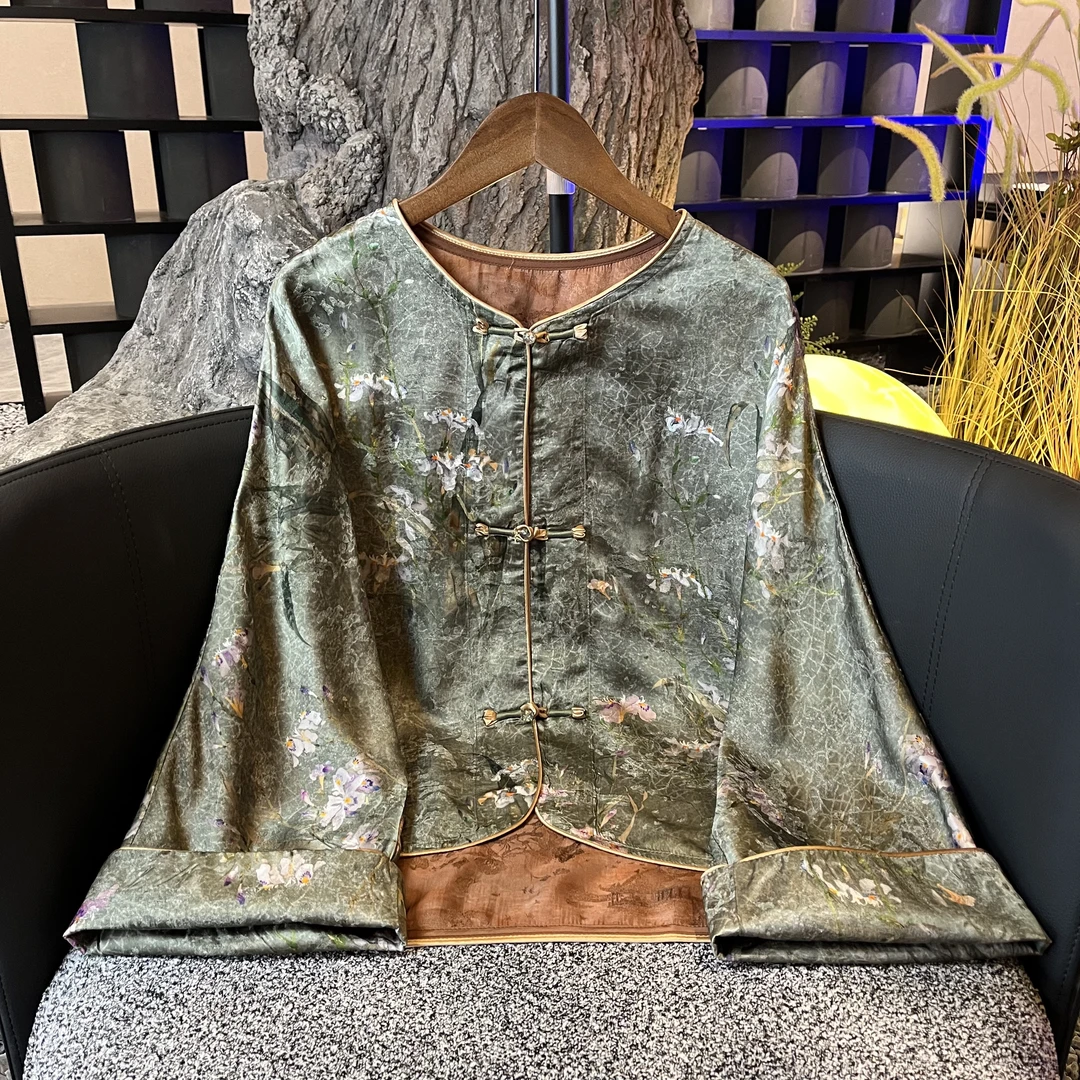 【浅梦】2025新款春季新中式上衣宽松国风立领女装气质显瘦外套