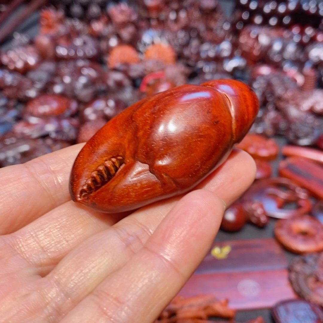 小叶紫檀把件觐****心印度小叶紫檀手把件