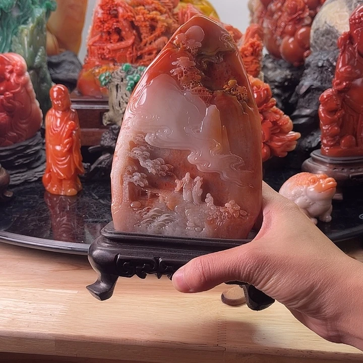 寿山石指日高升摆件