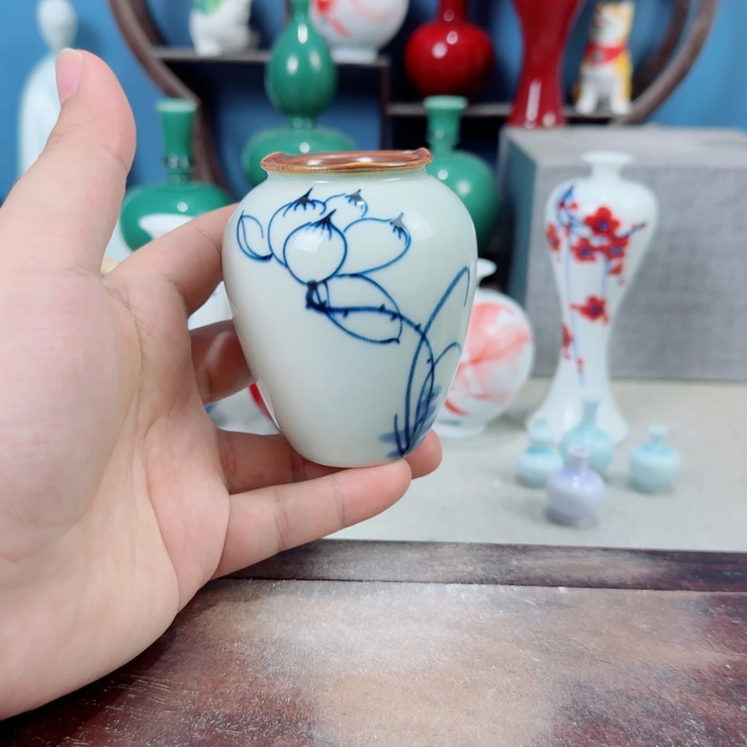 陶瓷手工小花器摆件