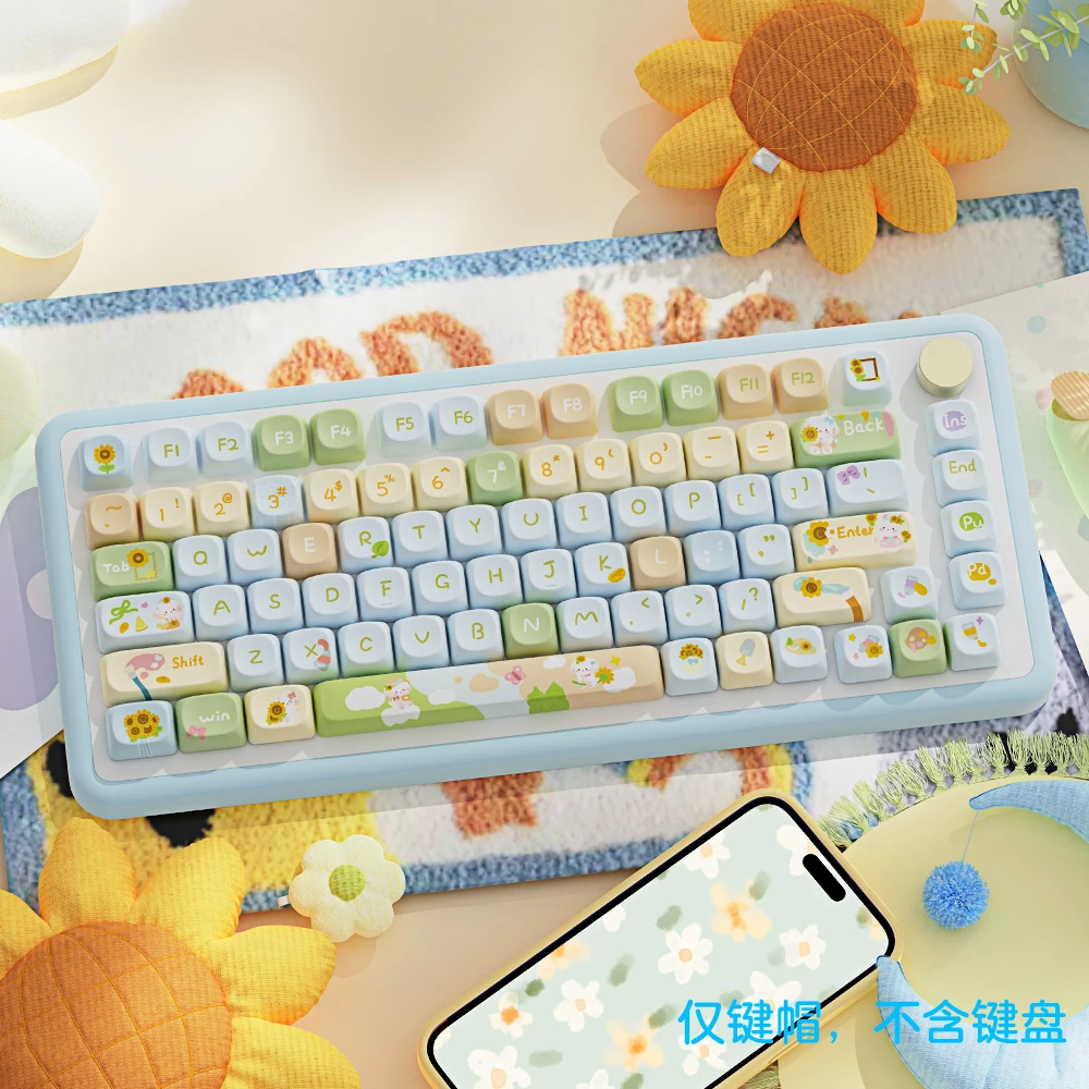 键语 向日葵葵原创主题键帽 MCA高度个性客制化女生可爱键盘帽