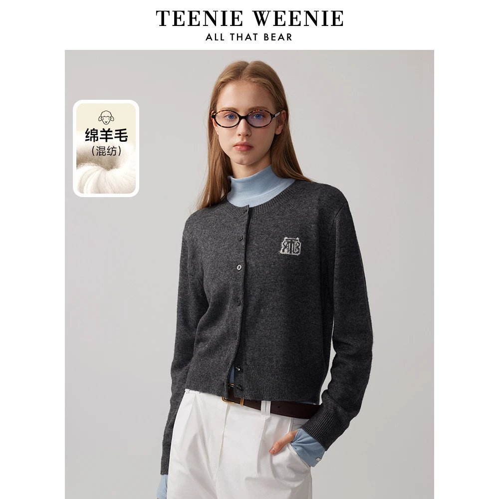 【达人专属】TeenieWeenie小熊24新款针织开衫毛衣外套TTCK244T03W