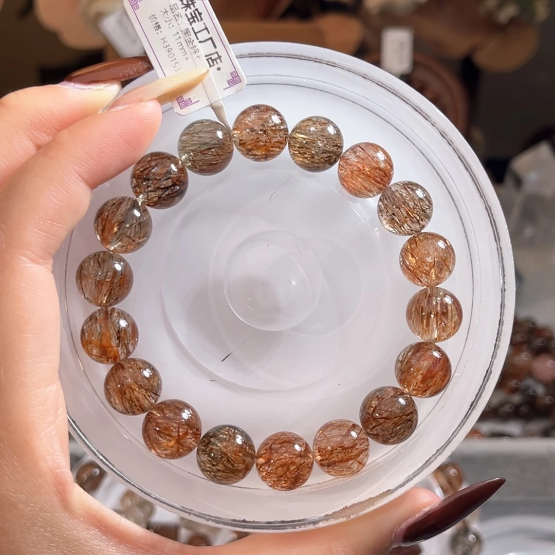 水晶手链未镶嵌黑金超七11