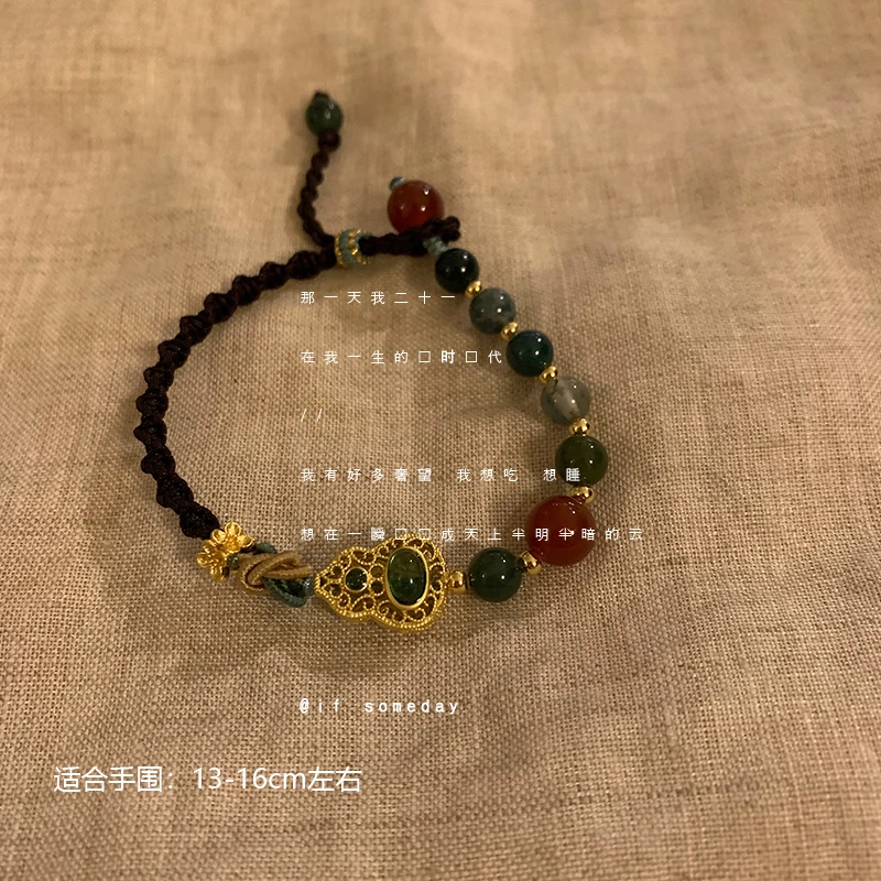 合金莫桑石手链 【常安】小众百搭气质设计感手链10819-01