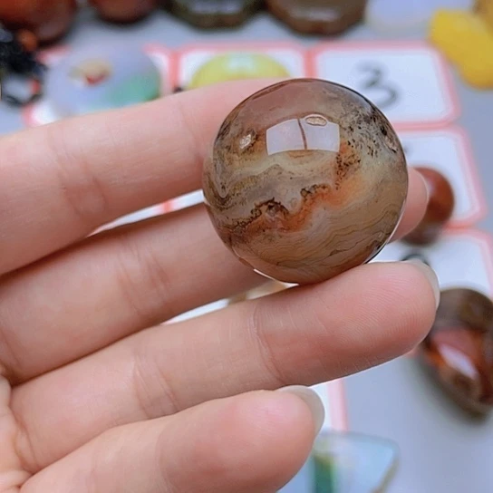 【闪购商品】玛瑙/玉髓未镶嵌珠宝半成品心***…