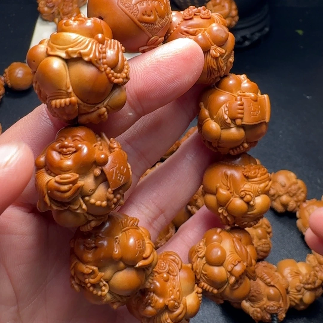 $***生手串/手链橄榄核弥勒