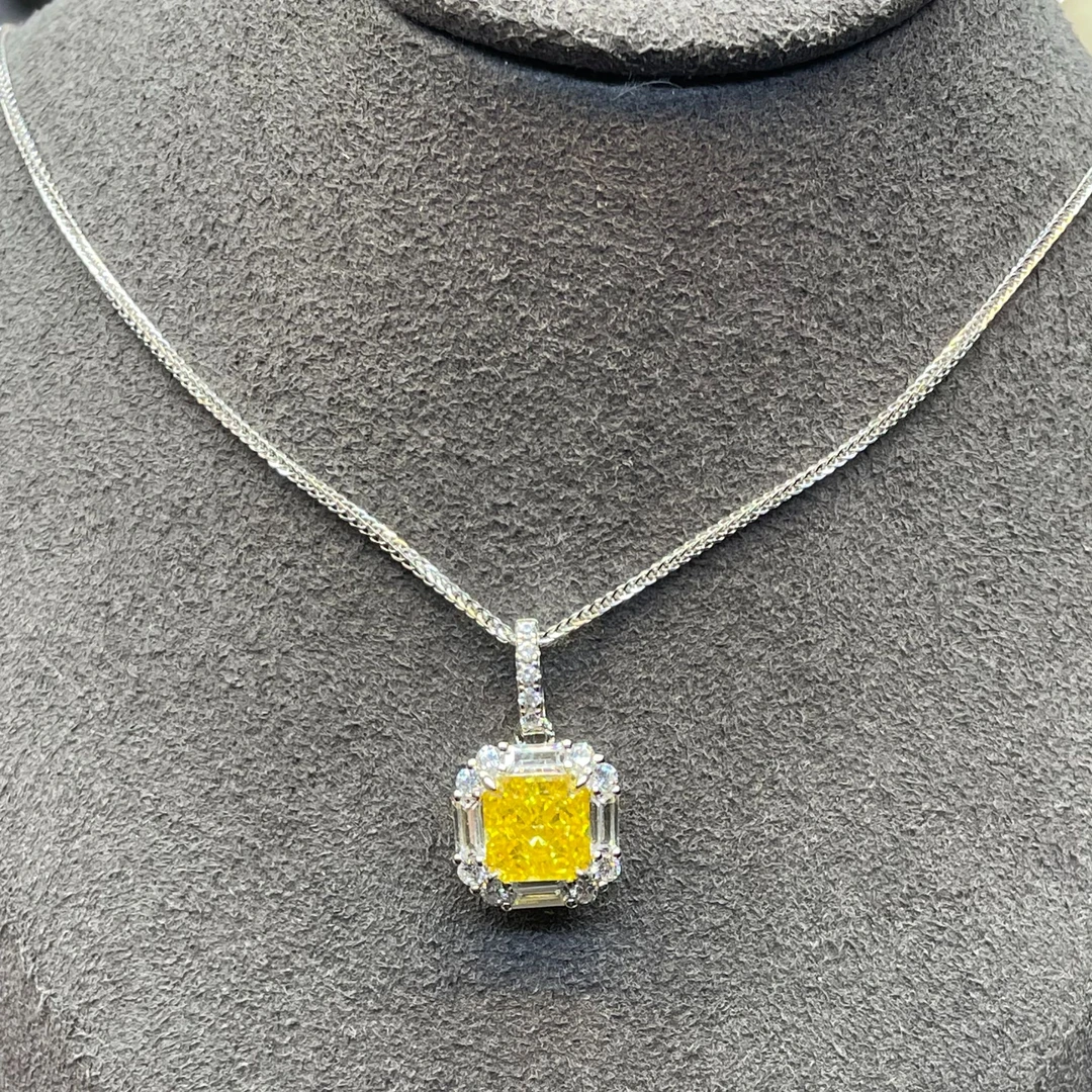 高奢钻饰   黄四合院项链2.0CT