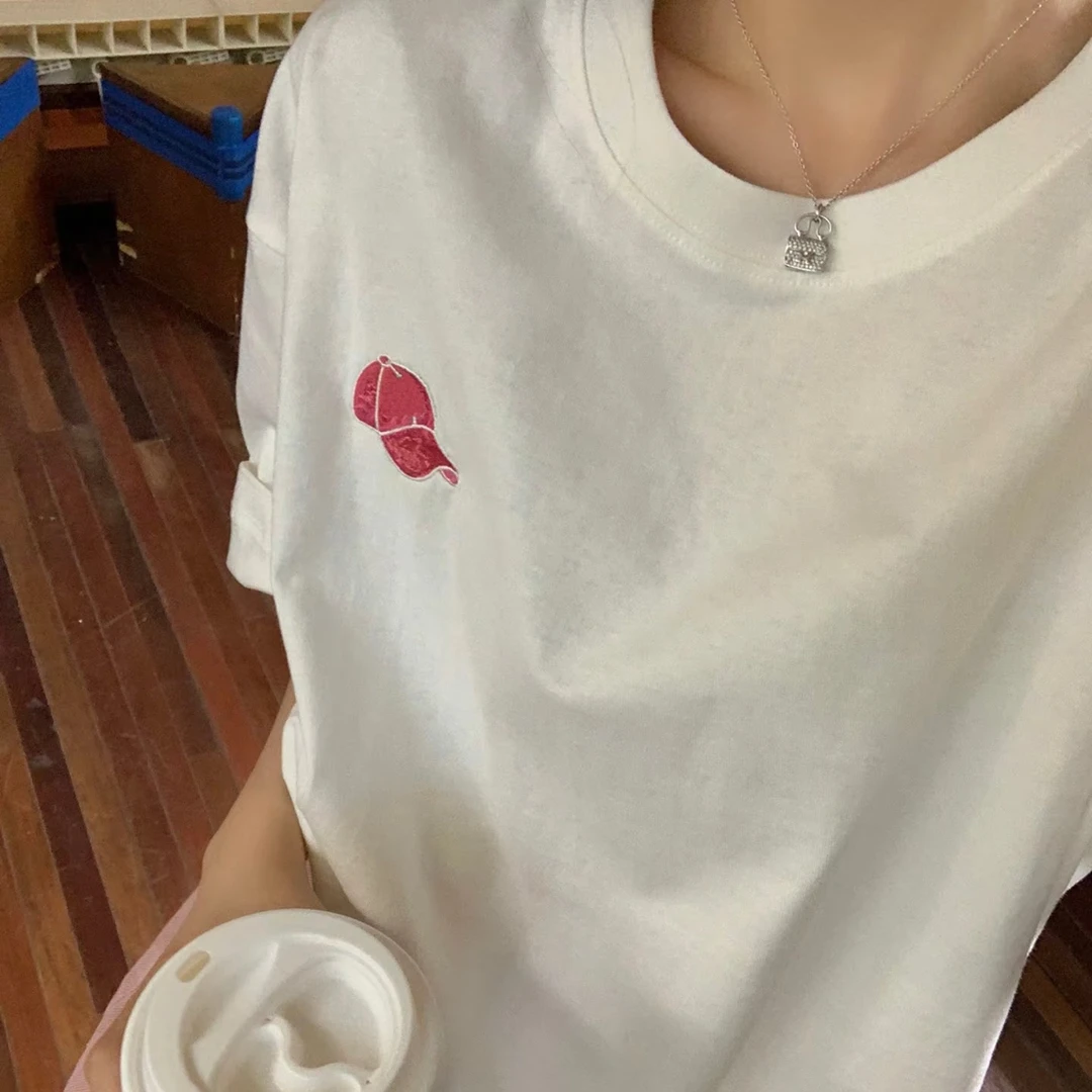 ML比~男女同款帽子刺绣短袖