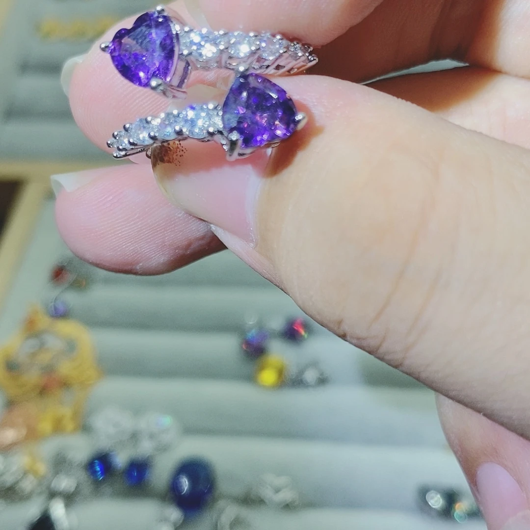 【闪购商品】水晶戒指银S925镶嵌