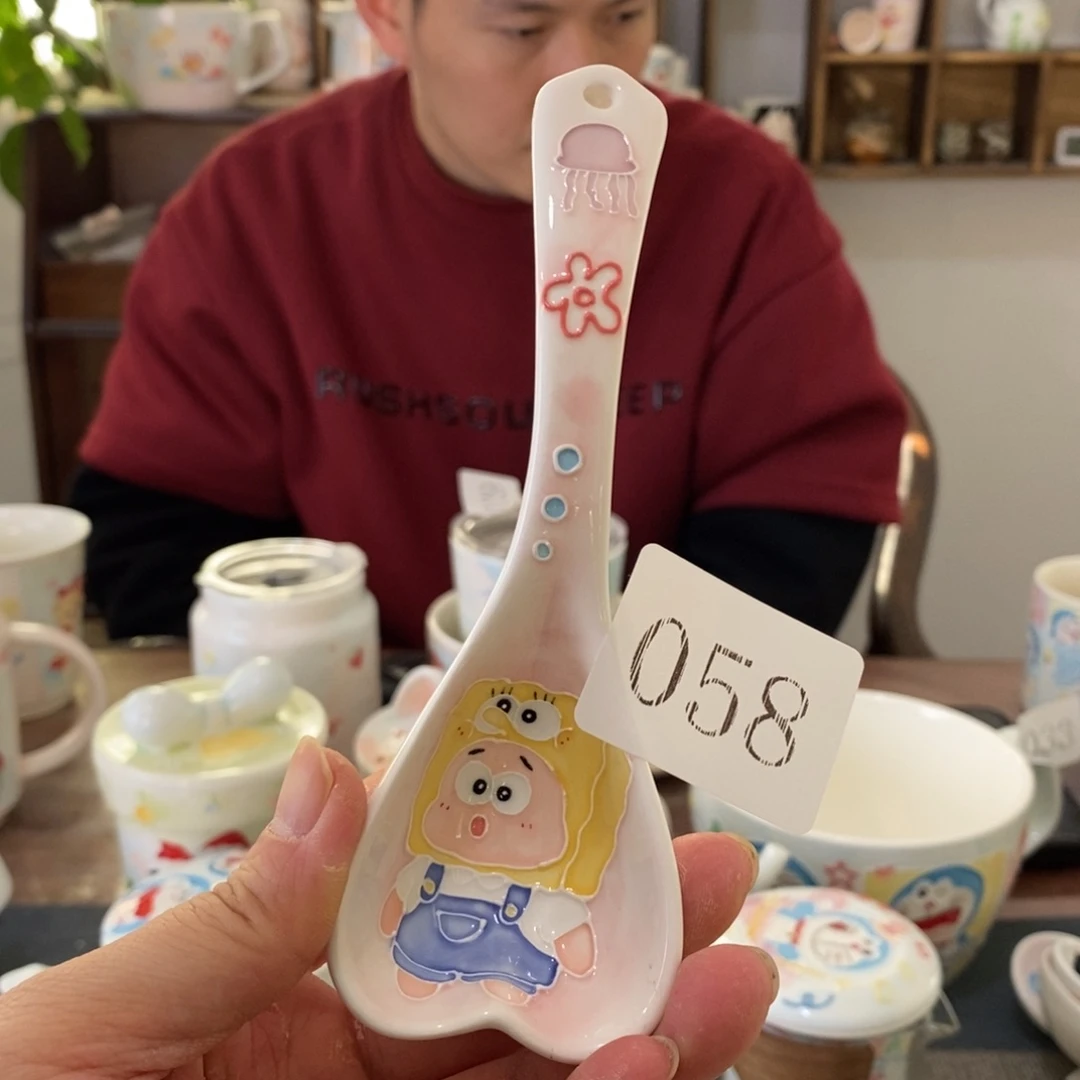 瓷片景德镇釉下彩手绘