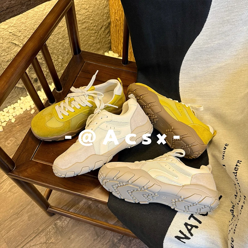 【阿茶】登山之行~2025夏季新款真皮运动软底软面防滑透气阿甘鞋女