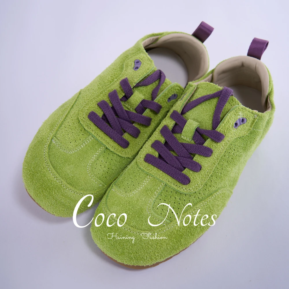 COCO NOTES A62 头层牛皮复古平跟鞋百搭德训鞋休闲鞋