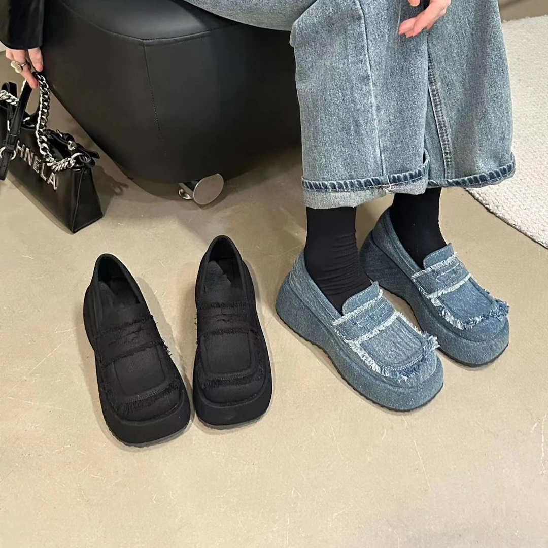 春季时尚小皮鞋英伦风软底舒适百搭款乐福单鞋1309-7