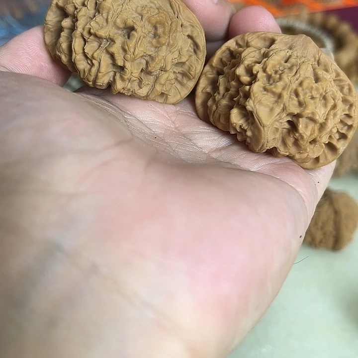 把件文玩核桃48左右官帽一对配对如图
