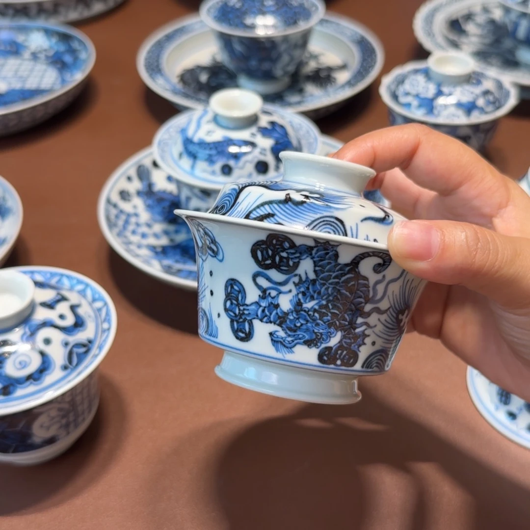小***文手工手绘茶具盖碗