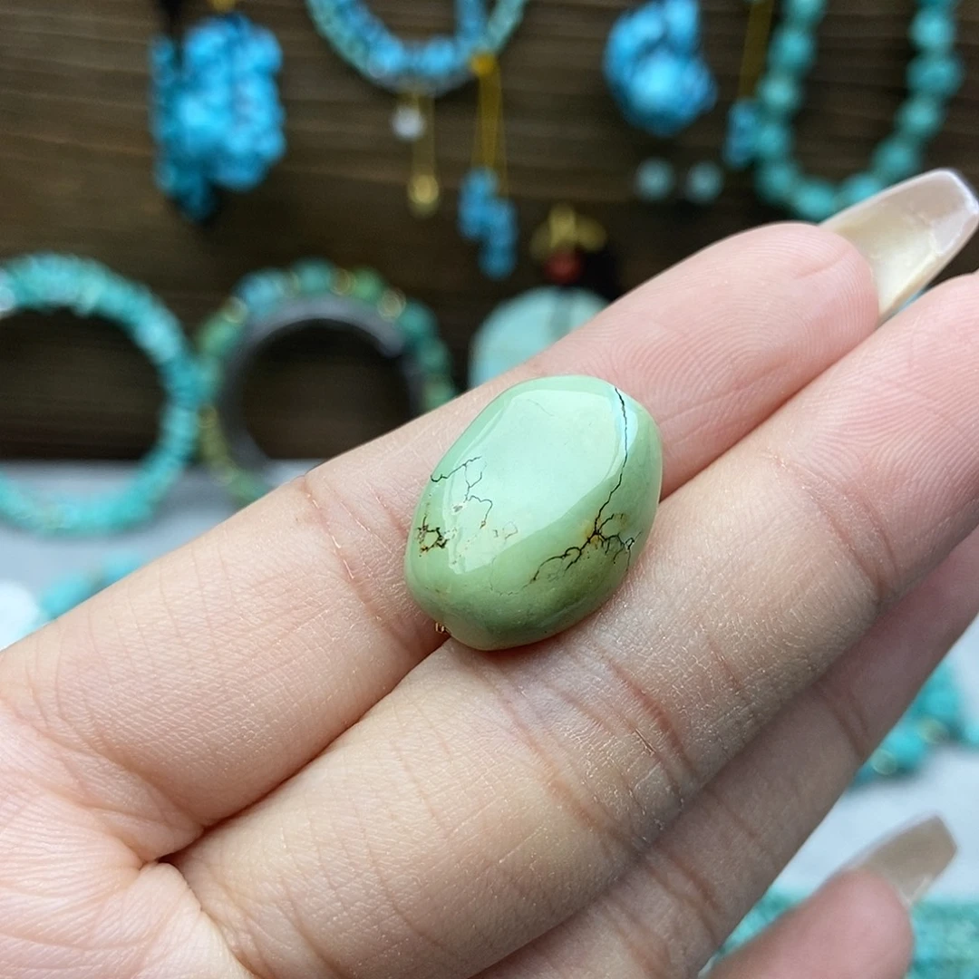 绿松石未镶嵌菜籽随行豆