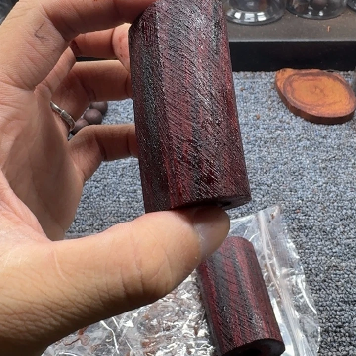 藤类克价红油虫漏降真香手把件原木