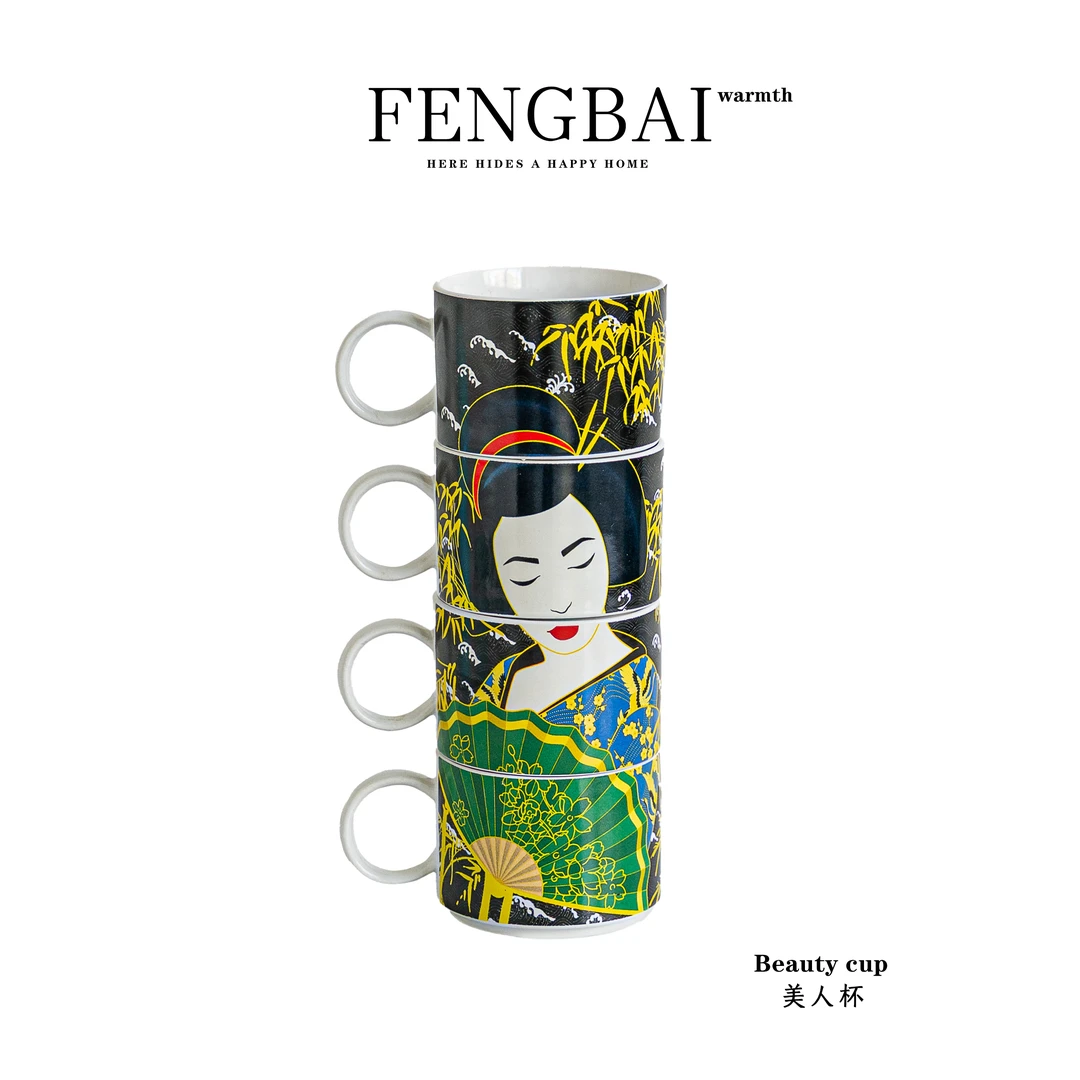 创意手工陶瓷美人杯家用高颜值咖啡杯女生用个人主人杯喝水杯茶杯
